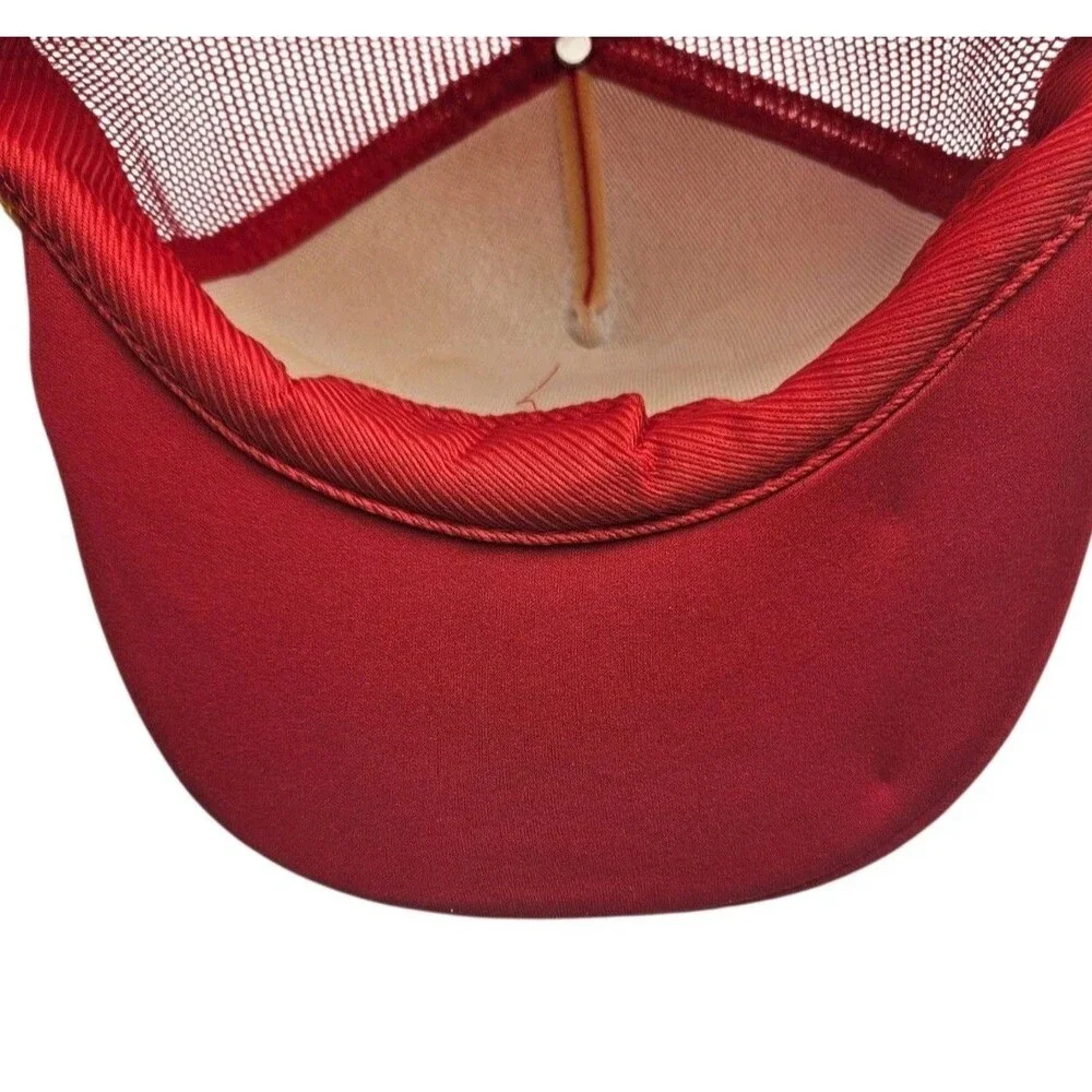 Vintage Attarco Trucker Hat Cap Snapback Red Mesh Japanese Engines Promo 80s 90s